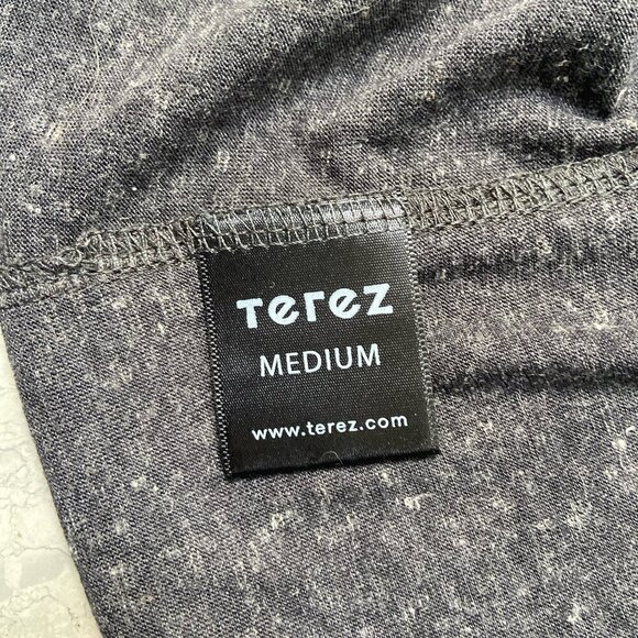 Terez Tulip Back Crewneck Short Sleeve Tee Shirt Heather Gray Size Medium - Picture 7 of 8
